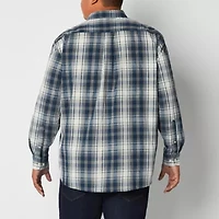 U.S. Polo Assn. Mens Long Sleeve Regular Fit Stretch Fabric Embroidered Big and Tall Button-Down Shirt