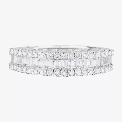 (G-H / Vs2-Si1) Womens 1/2 CT. T.W. Lab Grown White Diamond 10K Gold Anniversary Band