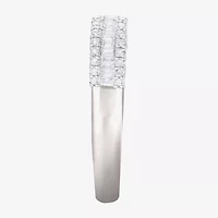 (G-H / Vs2-Si1) Womens 1/2 CT. T.W. Lab Grown White Diamond 10K Gold Anniversary Band