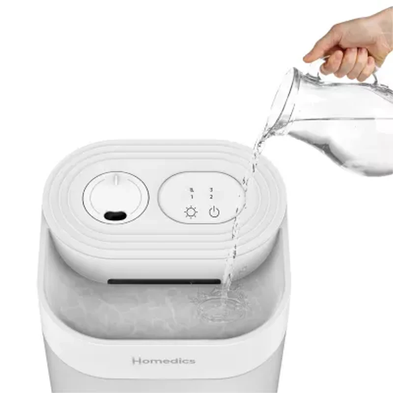HoMedics Top-Fill 50hr Ultrasonic With Night Light Humidifier
