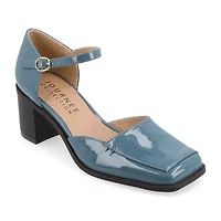 Journee Collection Evangeline Womens Moc Closed Toe Stacked Heel Pumps