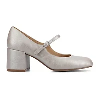Journee Collection Okenna Womens Square Block Heel Pumps