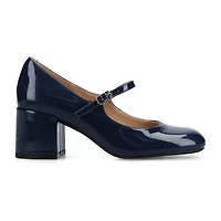 Journee Collection Okenna Womens Square Closed Toe Block Heel Pumps