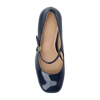 Journee Collection Okenna Womens Square Closed Toe Block Heel Pumps