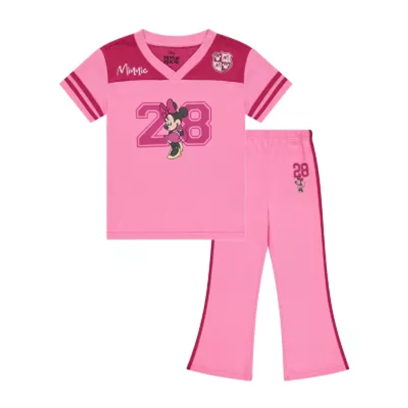 Disney Collection Little & Big Kid Girls 2-pc. Minnie Mouse Pant Set