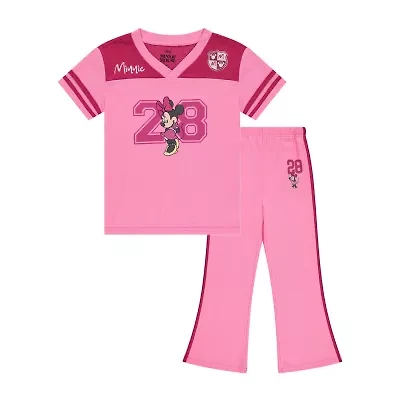Disney Collection Little & Big Kid Girls 2-pc. Minnie Mouse Pant Set