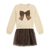 Knit Works Little & Big Kid Girls Short Sleeve Drop Shoulder 2-pc. Dress Set