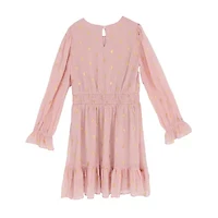 Rare Editions Big Kid Girls Long Sleeve A-Line Dress