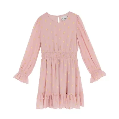 Rare Editions Big Kid Girls Long Sleeve A-Line Dress