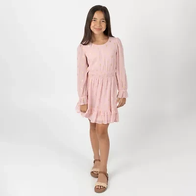 Rare Editions Big Kid Girls Long Sleeve A-Line Dress