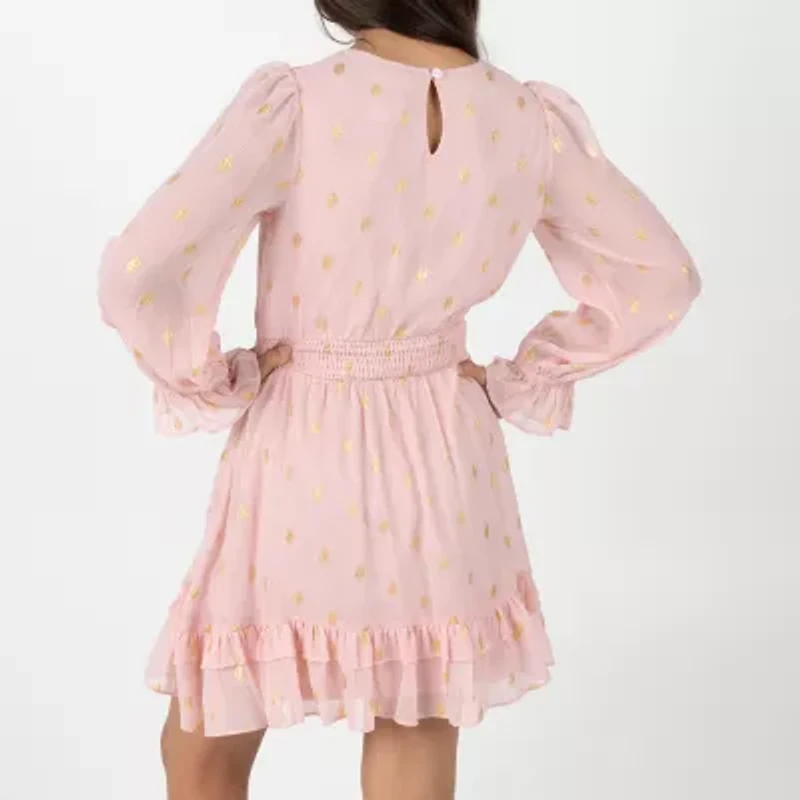 Rare Editions Big Kid Girls Long Sleeve A-Line Dress