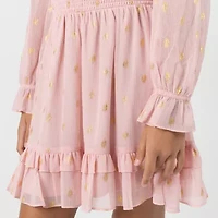 Rare Editions Big Kid Girls Long Sleeve A-Line Dress