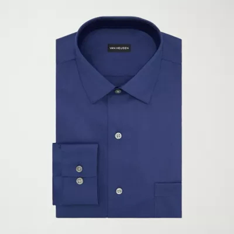 Van Heusen Ultra Wrinkle Free Mens Regular Fit Stretch Fabric Long Sleeve Dress Shirt