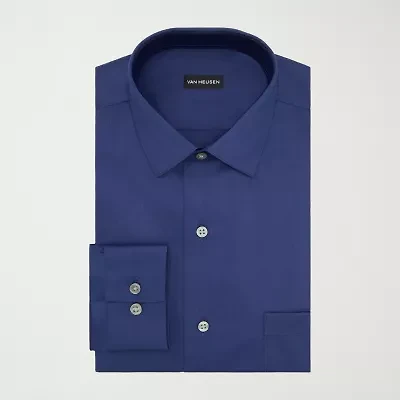 Van Heusen Ultra Wrinkle Free Mens Regular Fit Stretch Fabric Long Sleeve Dress Shirt