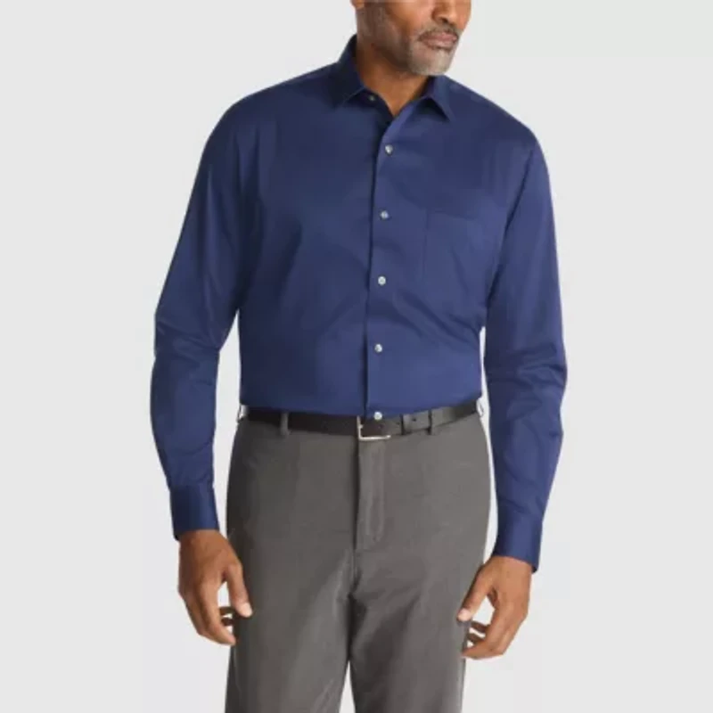 Van Heusen Ultra Wrinkle Free Mens Regular Fit Stretch Fabric Long Sleeve Dress Shirt