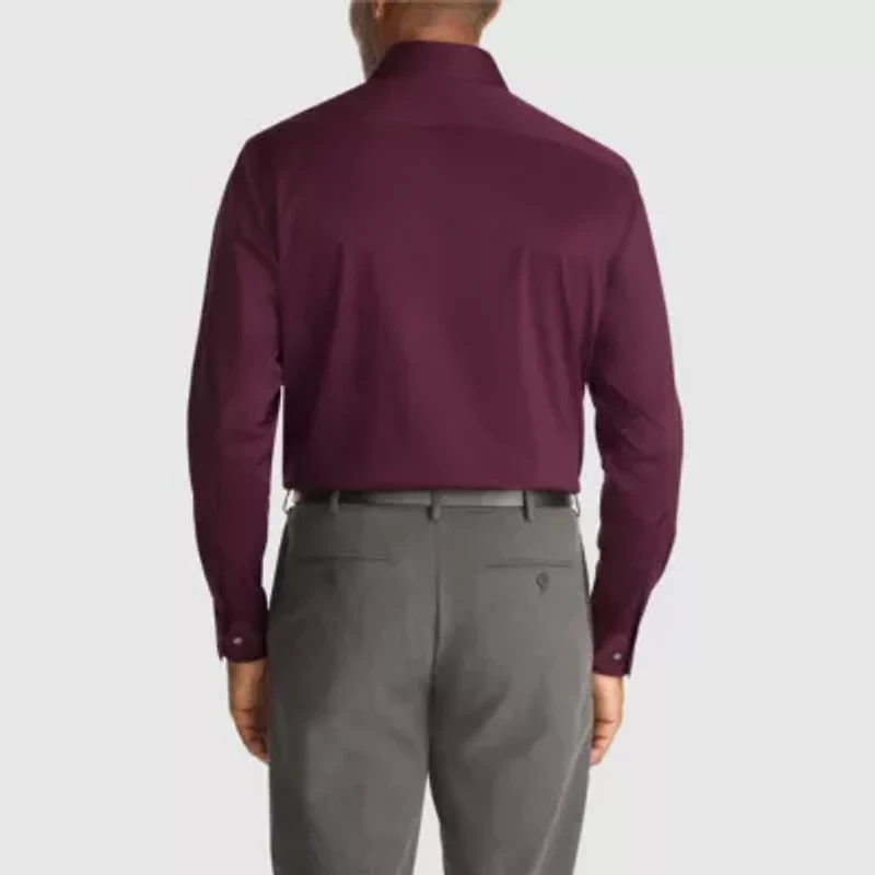 Van Heusen Ultra Wrinkle Free Mens Regular Fit Stretch Fabric Long Sleeve Dress Shirt