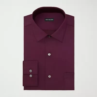 Van Heusen Ultra Wrinkle Free Mens Regular Fit Stretch Fabric Long Sleeve Dress Shirt