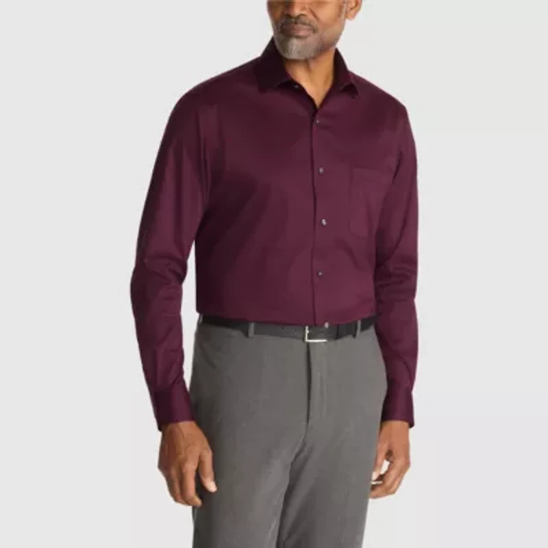 Van Heusen Ultra Wrinkle Free Mens Regular Fit Stretch Fabric Long Sleeve Dress Shirt