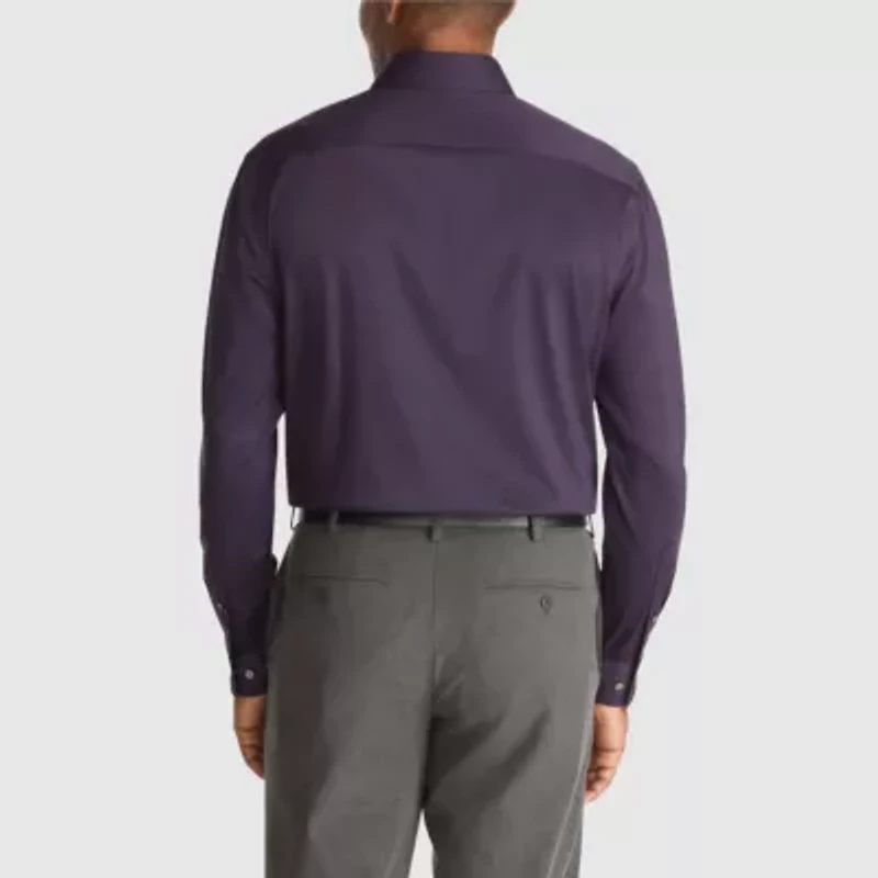 Van Heusen Ultra Wrinkle Free Mens Regular Fit Stretch Fabric Long Sleeve Dress Shirt