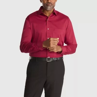 Van Heusen Ultra Flex Mens Regular Fit Stretch Fabric Wrinkle Free Long Sleeve Dress Shirt