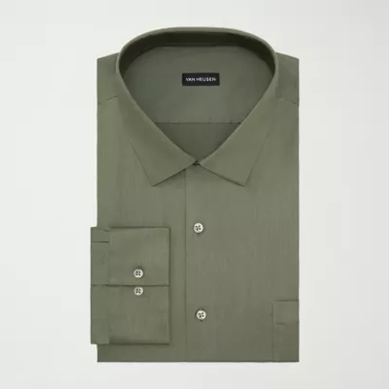 Van Heusen Ultra Wrinkle Free Mens Slim Fit Stretch Fabric Long Sleeve Dress Shirt