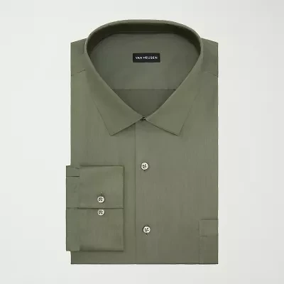 Van Heusen Ultra Wrinkle Free Mens Slim Fit Stretch Fabric Long Sleeve Dress Shirt