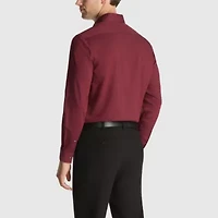Van Heusen Comfort Performance Mens Slim Fit Stretch Fabric Wrinkle Free Long Sleeve Dress Shirt