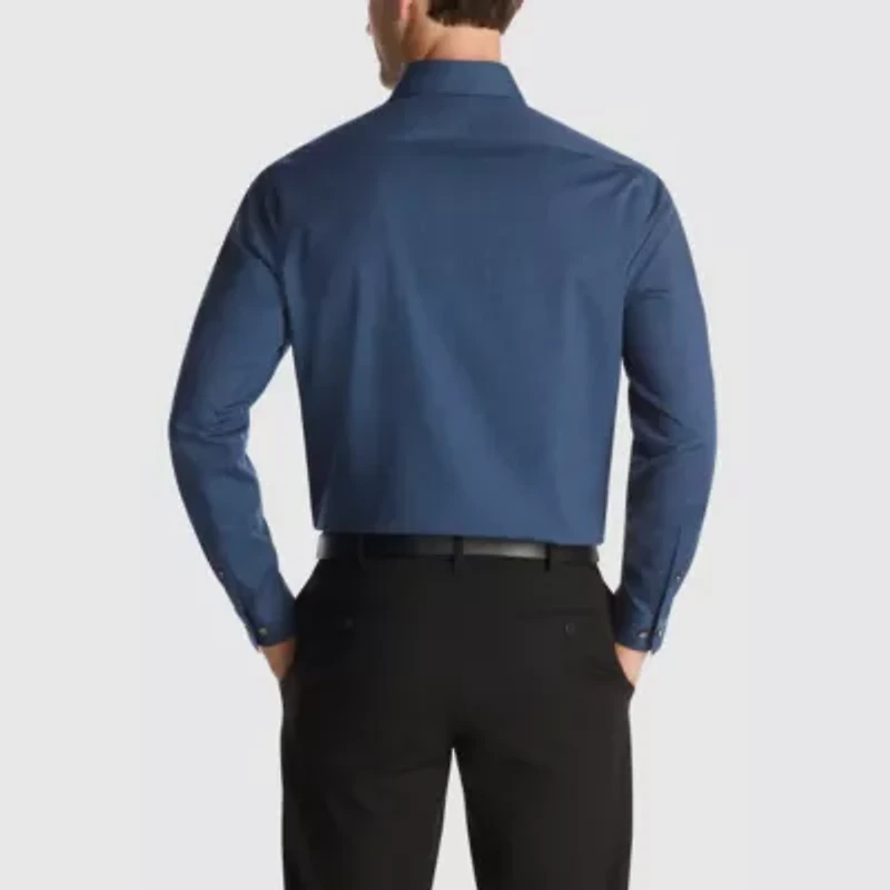 Van Heusen Comfort Performance Mens Slim Fit Stretch Fabric Wrinkle Free Long Sleeve Dress Shirt