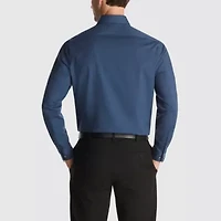 Van Heusen Comfort Performance Mens Slim Fit Stretch Fabric Wrinkle Free Long Sleeve Dress Shirt