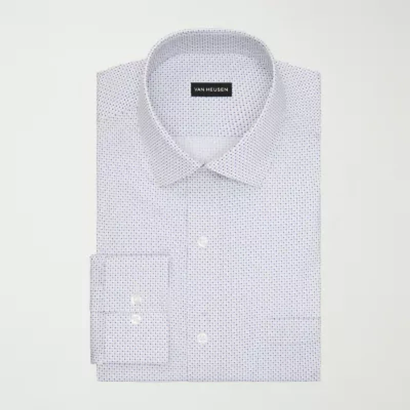 Van Heusen Ultra Wrinkle Free Mens Regular Fit Stretch Fabric Long Sleeve Dress Shirt
