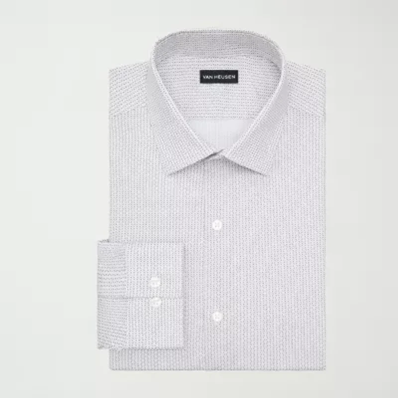 Van Heusen Comfort Performance Mens Slim Fit Stretch Fabric Long Sleeve Dress Shirt