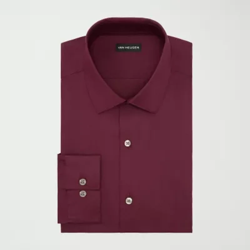 Van Heusen Ultra Flex Big And Tall Mens Regular Fit Stretch Fabric Wrinkle Free Long Sleeve Dress Shirt