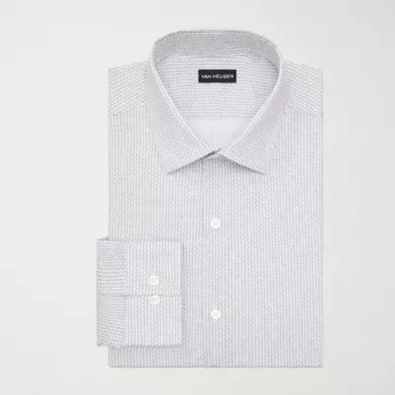 Van Heusen Comfort Performance Big And Tall Mens Regular Fit Stretch Fabric Wrinkle Free Long Sleeve Dress Shirt