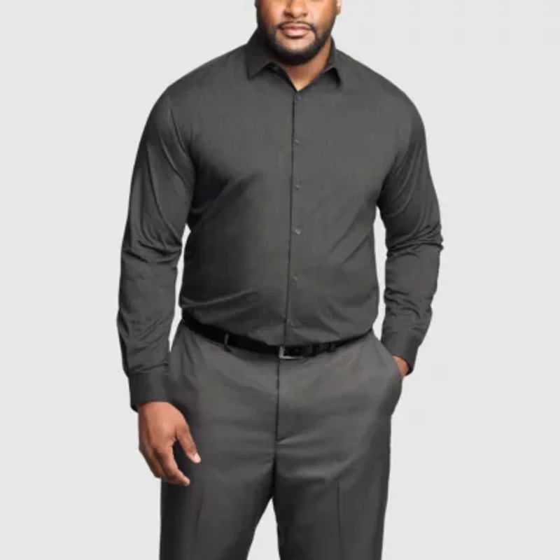 Van Heusen Mens Classic Fit Stretch Fabric Wrinkle Free Long Sleeve Dress Shirt