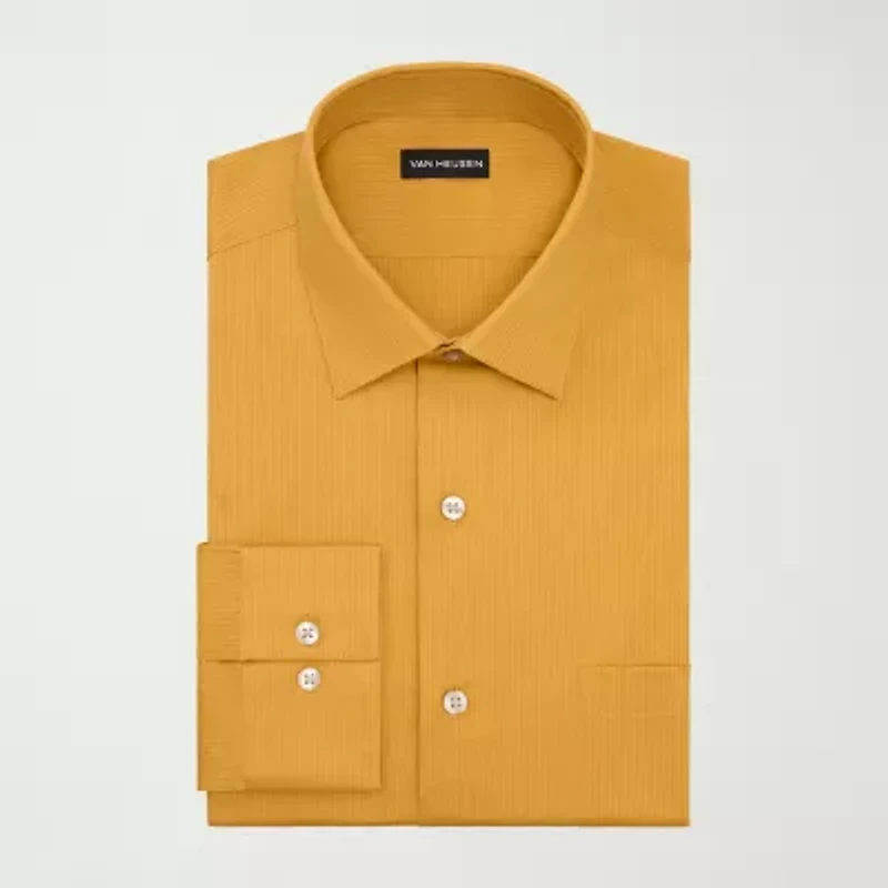 Van Heusen Big and Tall Everyday Defense Stain Shield Mens Regular Fit Stretch Fabric Wrinkle Free Long Sleeve Dress Shirt