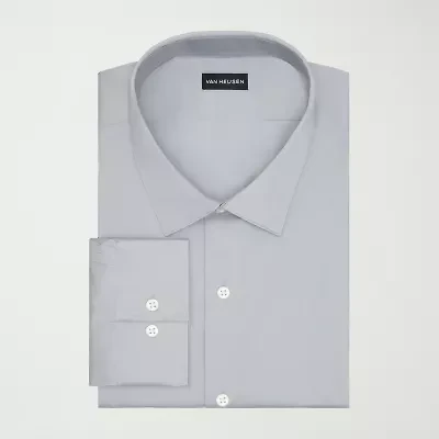 Van Heusen Big And Tall Ultra Flex Wrinkle Free Mens Regular Fit Long Sleeve Dress Shirt