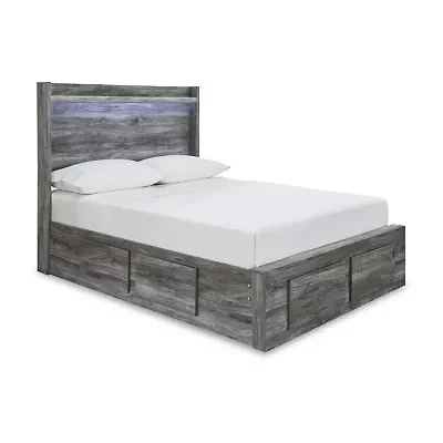 Signature Design by Ashley Baystorm Panel Bed with Storage Drawers Dark Gray