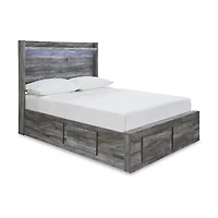 Signature Design by Ashley Baystorm Panel Bed with Storage Drawers Dark Gray