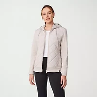 Free Country Womens Hooded Easy-on + Easy-off Lightweight Quilted Jacket
