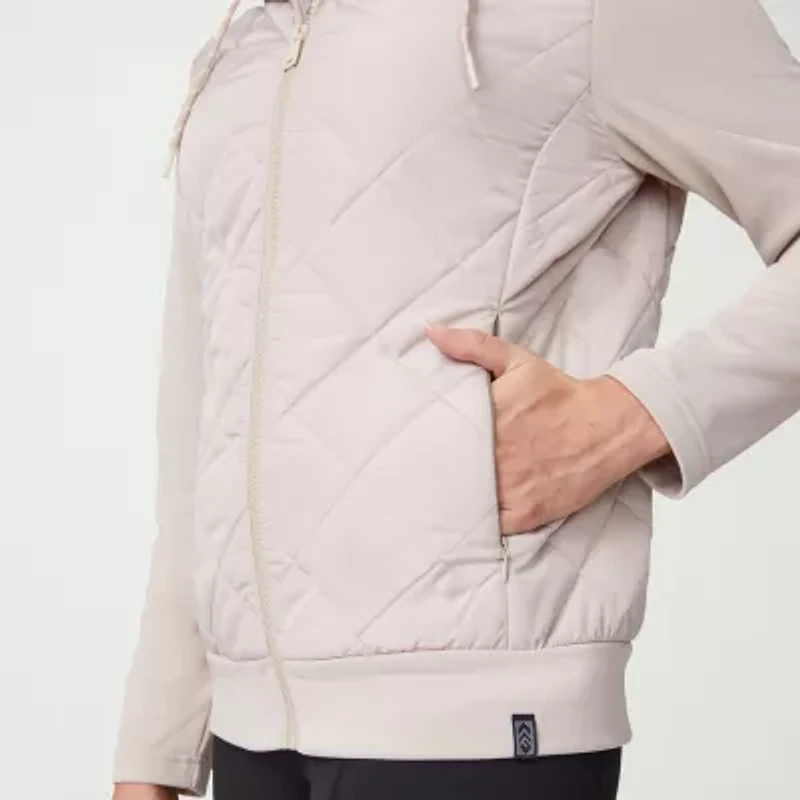 Free Country Womens Hooded Easy-on + Easy-off Lightweight Quilted Jacket