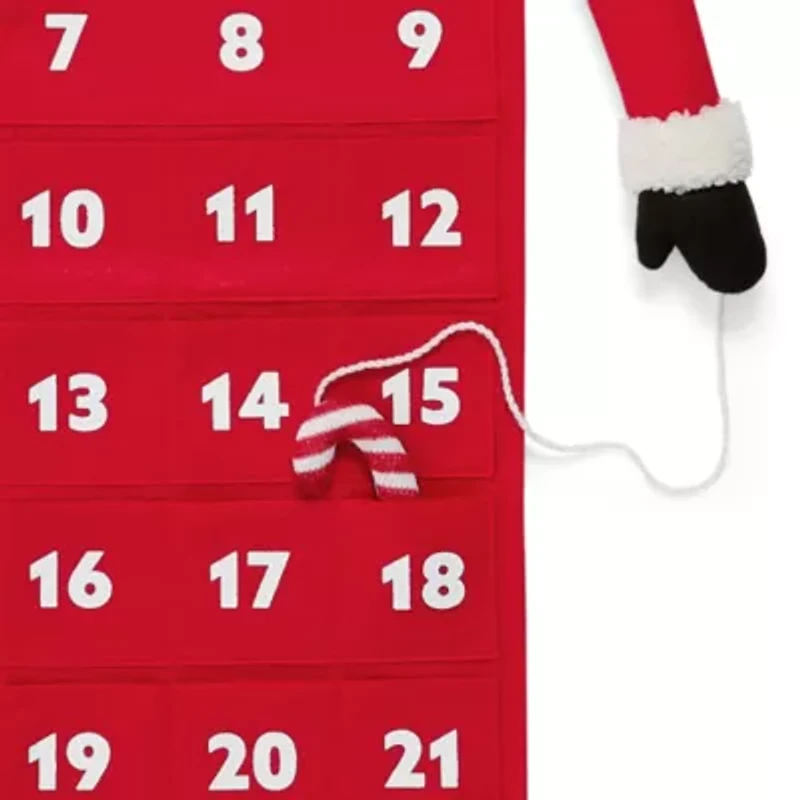 North Pole Trading Co. Santa Fabirc Christmas Advent Calendar