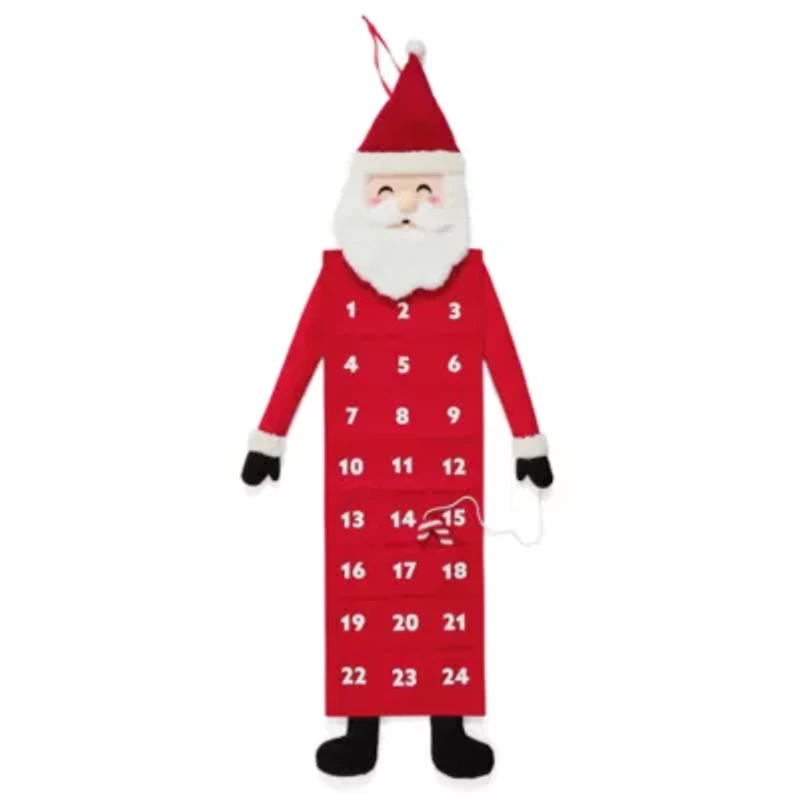 North Pole Trading Co. Santa Fabirc Christmas Advent Calendar
