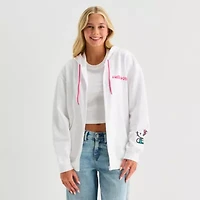 Womens Long Sleeve Hello Kitty Zipper Juniors Hoodie