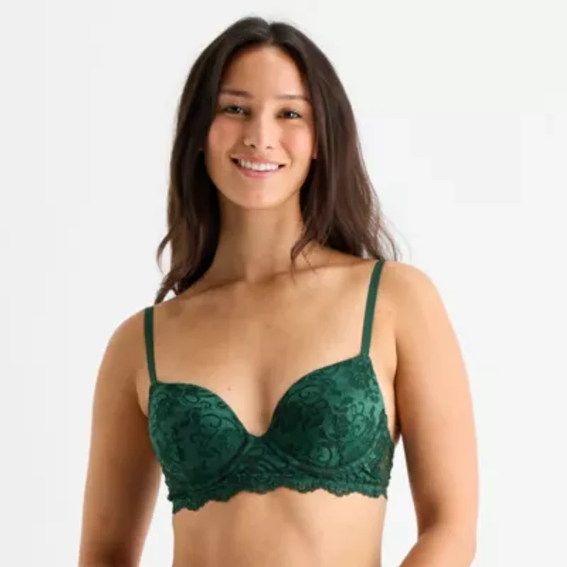 Arizona Body Holiday Lace Lightly Lined Demi Bra
