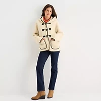 St. John's Bay Womens Midweight Teddy Coat