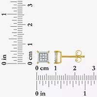 1/10 CT. T.W. Natural White Diamond 10K Gold 5.5mm Stud Earrings