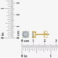 1/10 CT. T.W. Natural White Diamond 10K Gold 5.5mm Stud Earrings