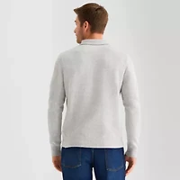 St. John's Bay Cozy Polo Mens Long Sleeve Pullover Sweater