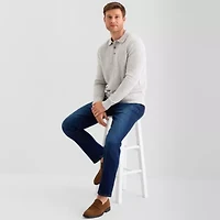 St. John's Bay Cozy Polo Mens Long Sleeve Pullover Sweater