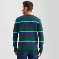 St. John's Bay Cozy Rugby Mens Crew Neck Long Sleeve Pullover Sweater